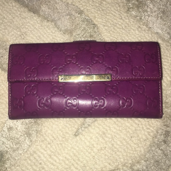 Gucci Handbags - Rare Purple Gucci Wallet AUTHENTIC